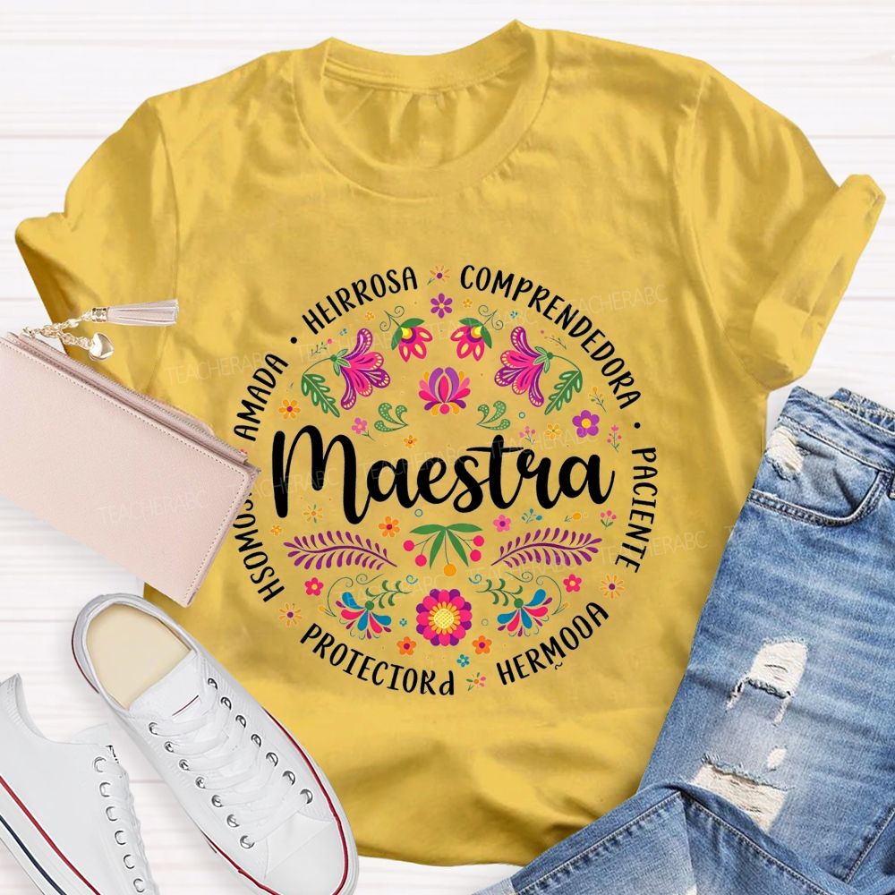 Maestra Amada Hermosa Hermosa Protectora Paciente Comprendedora T-shirt