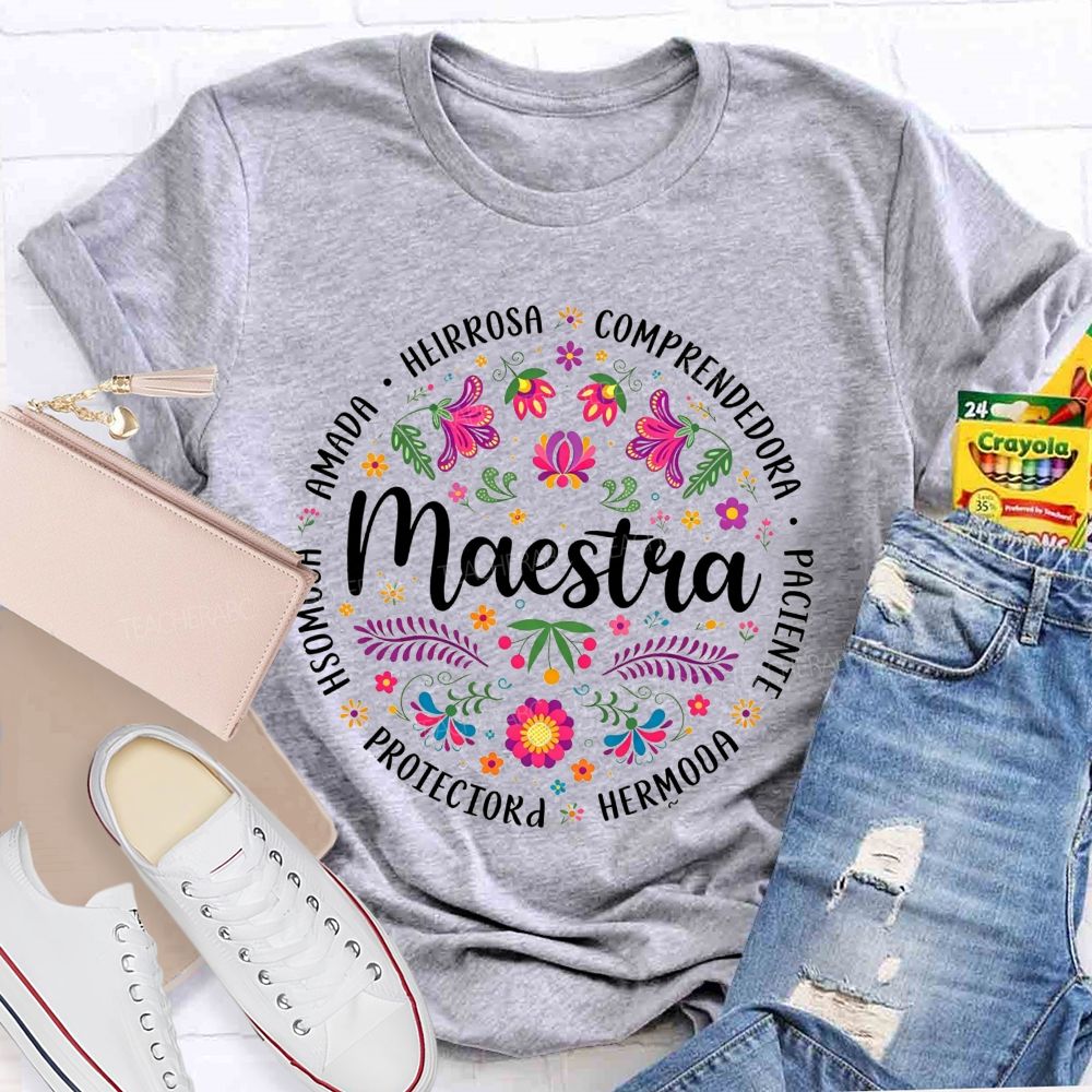 Maestra Amada Hermosa Hermosa Protectora Paciente Comprendedora T-shirt