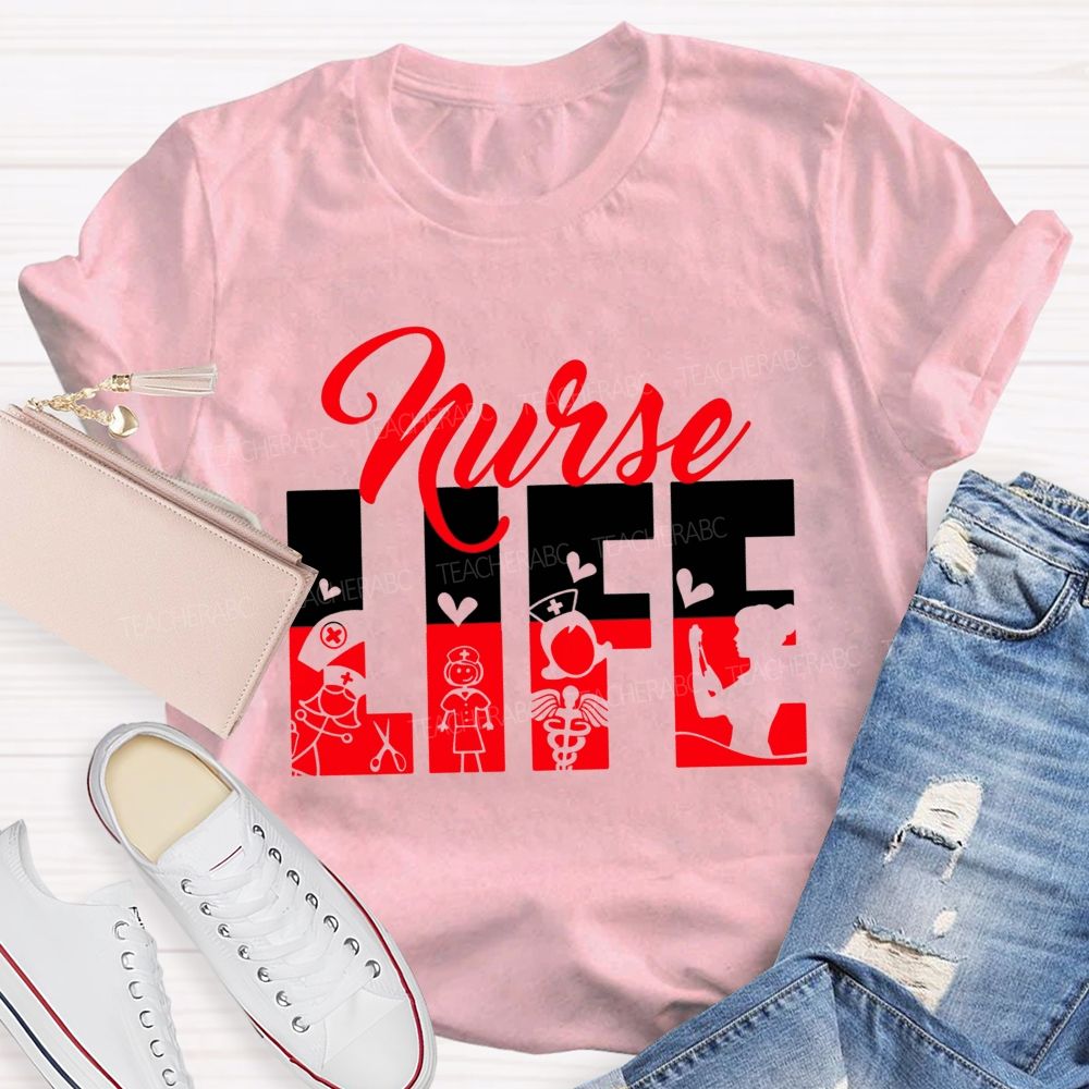 Nurse Life Compassion Runs In My Scrubs T-shirt