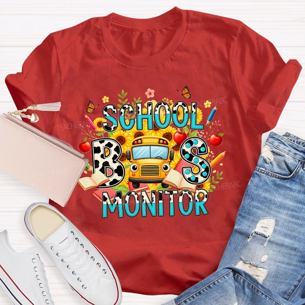 School Bus Monitor Life T-shirt