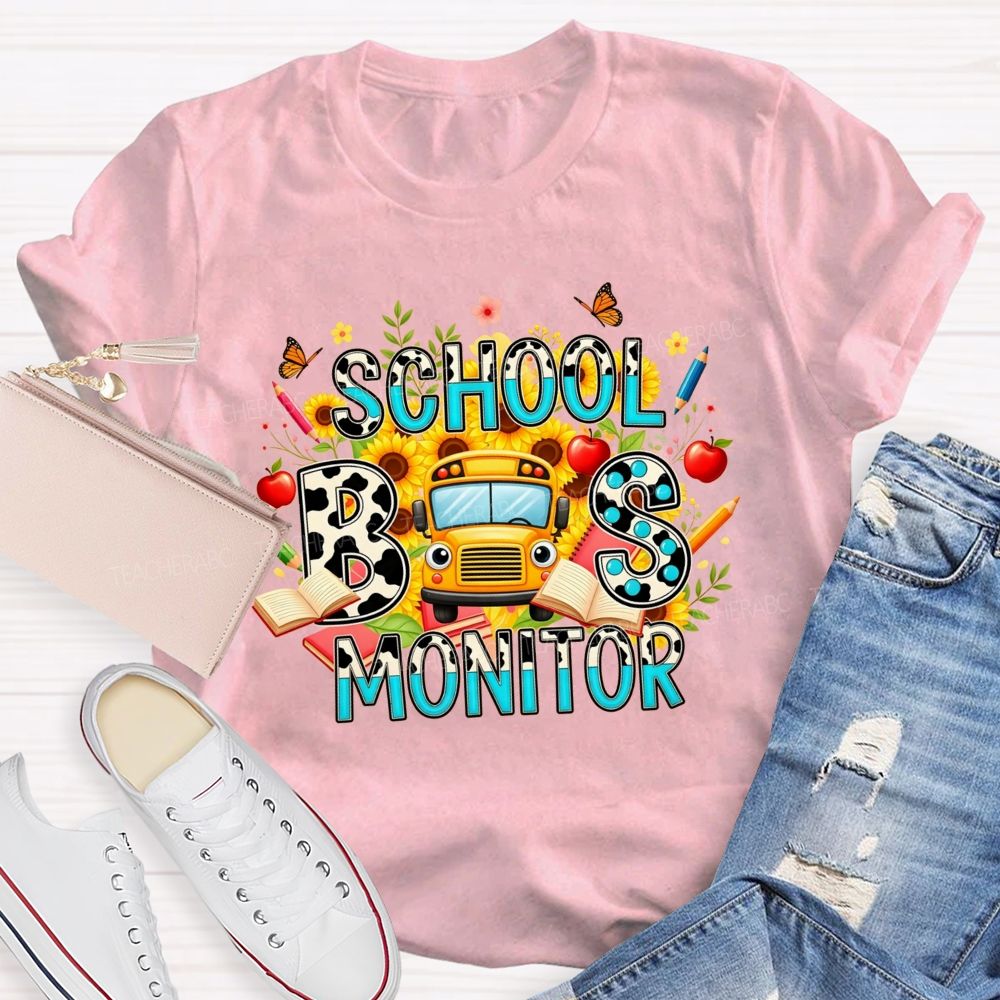 School Bus Monitor Life T-shirt