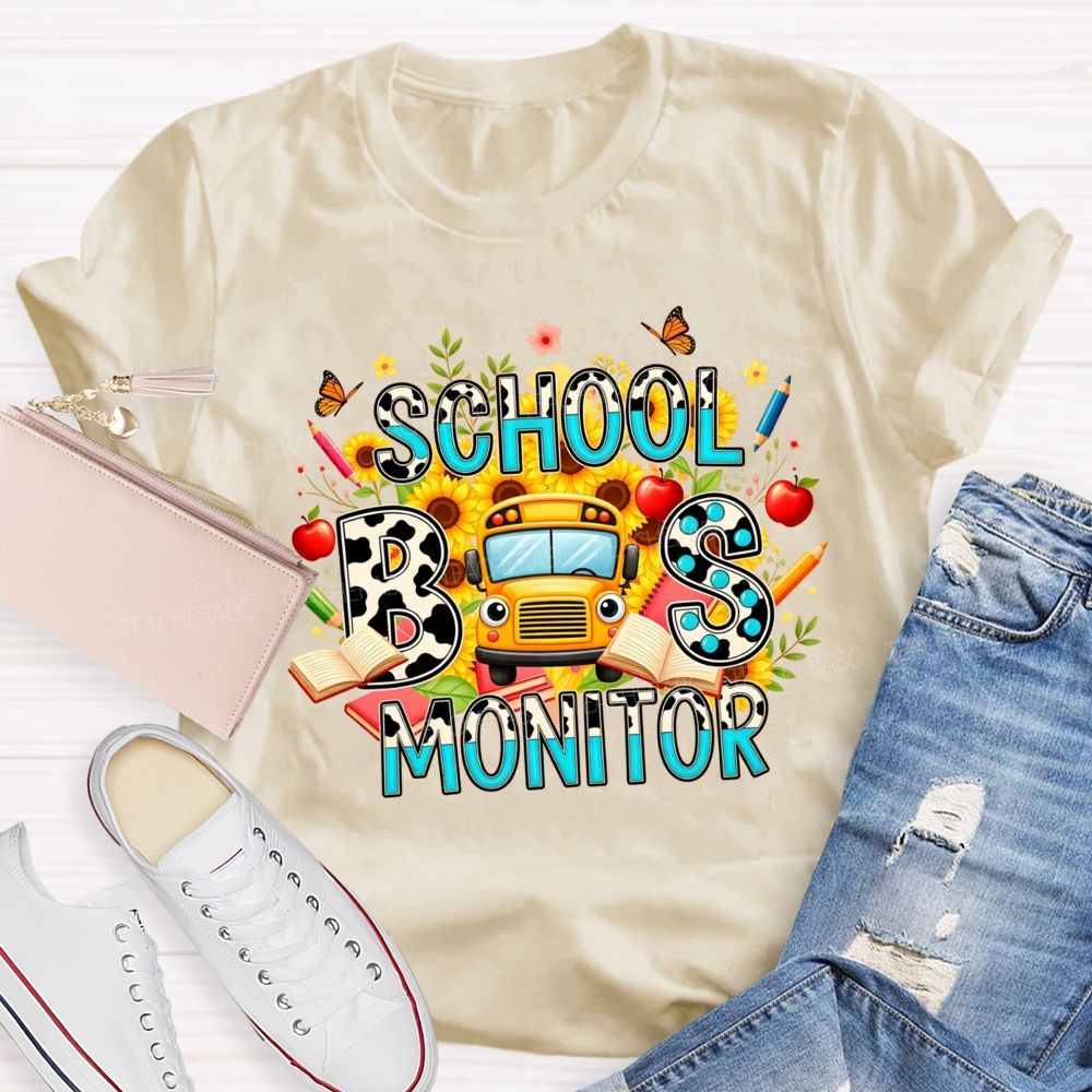 School Bus Monitor Life T-shirt