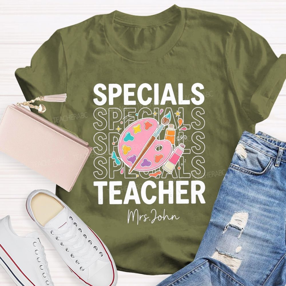 Personalized Name Specials Art Teacher T-Shirt