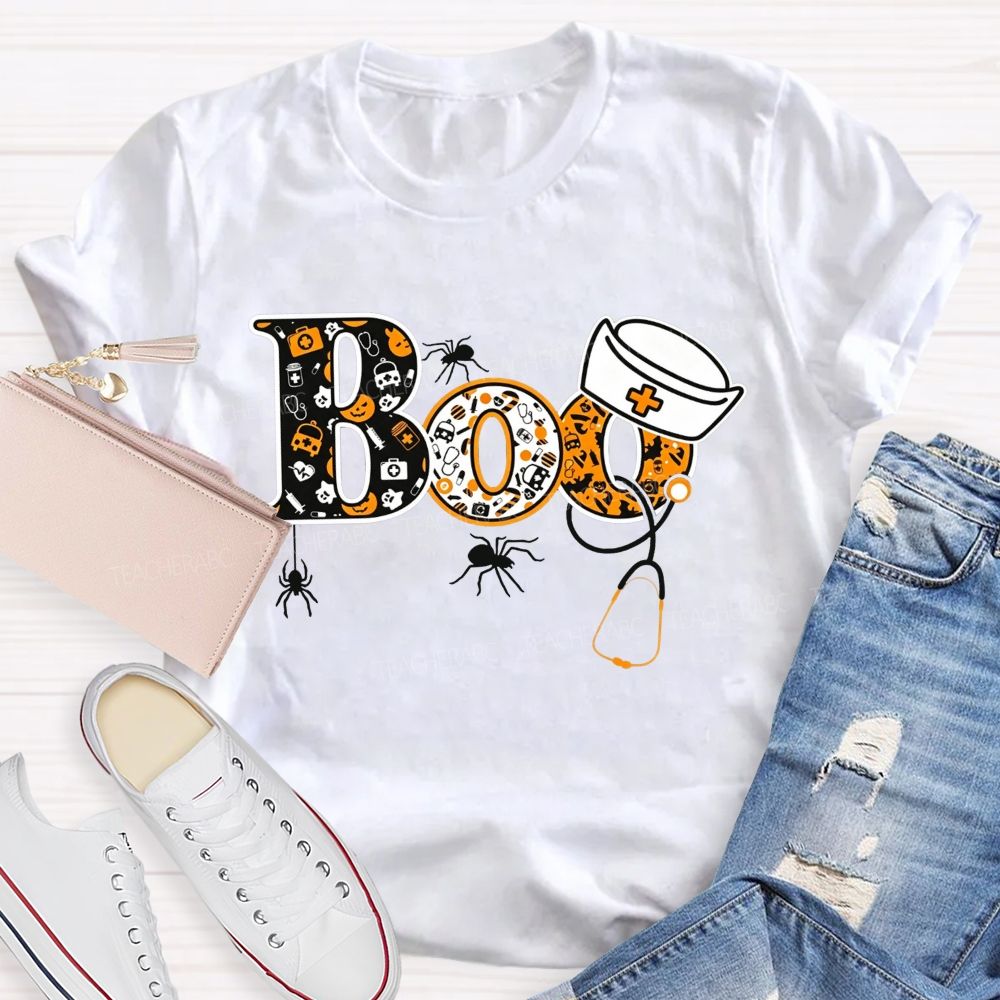 Spooky Boo Nurse Life Halloween T-shirt