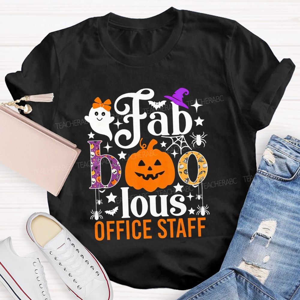 Faboolous Office Staff Halloween Spooky Vibes T-shirt