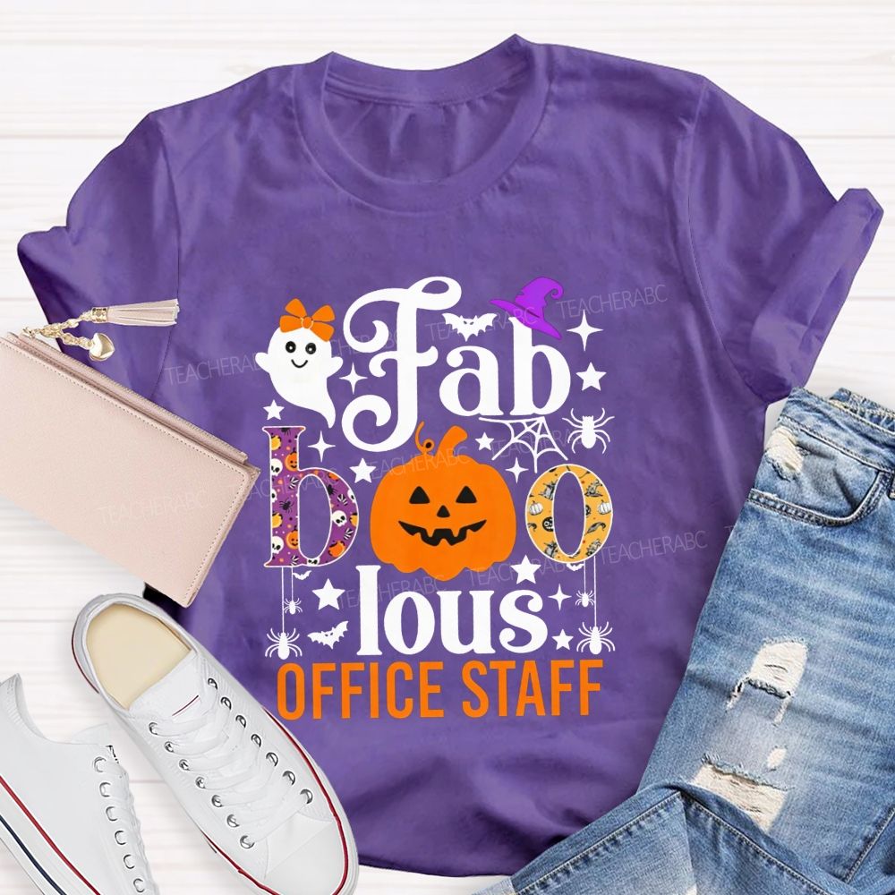 Faboolous Office Staff Halloween Spooky Vibes T-shirt