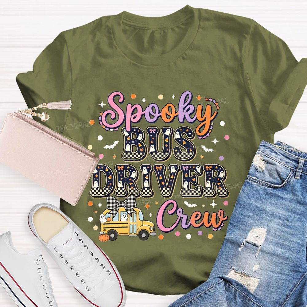 Spooky Bus Driver Crew Halloween T-shirt