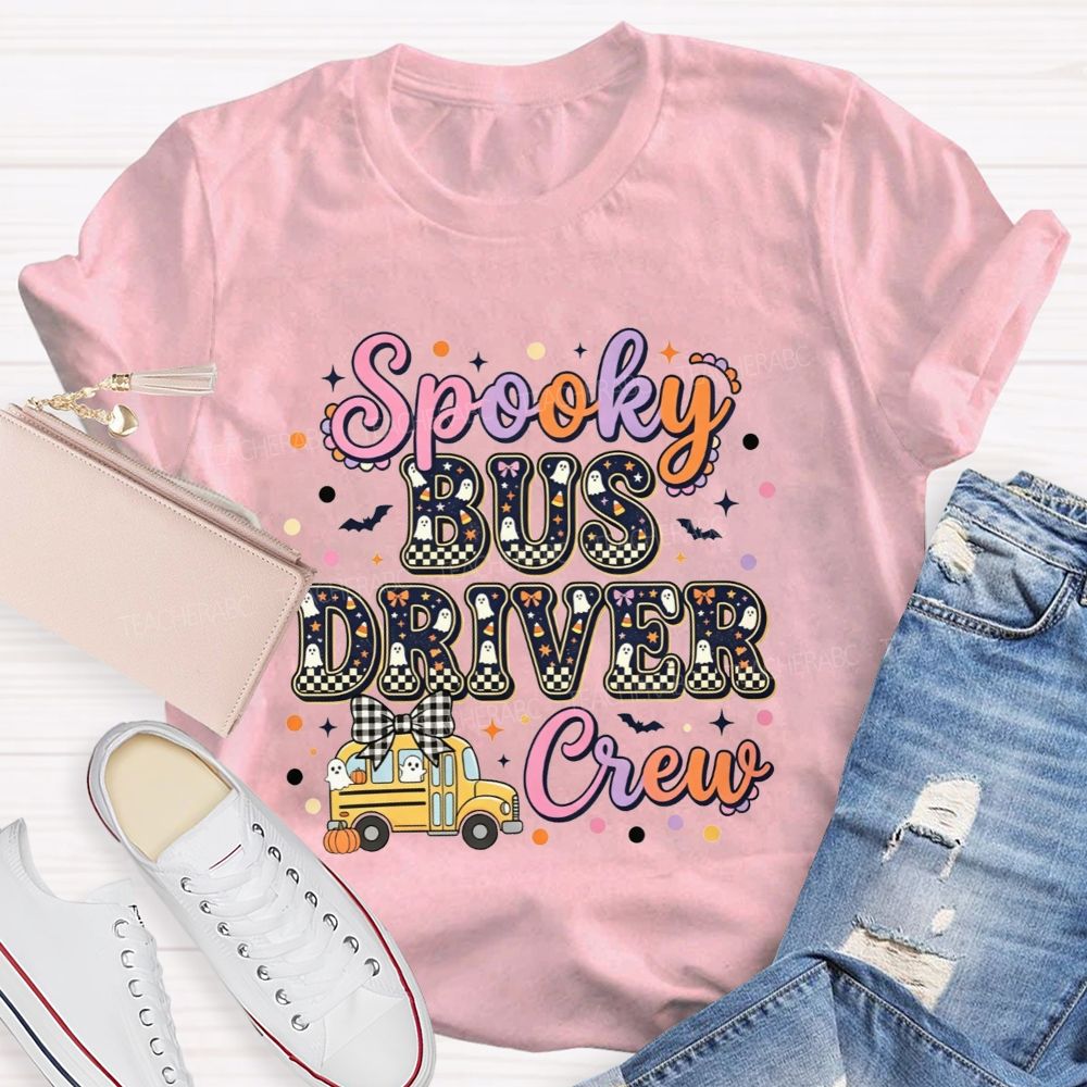Spooky Bus Driver Crew Halloween T-shirt
