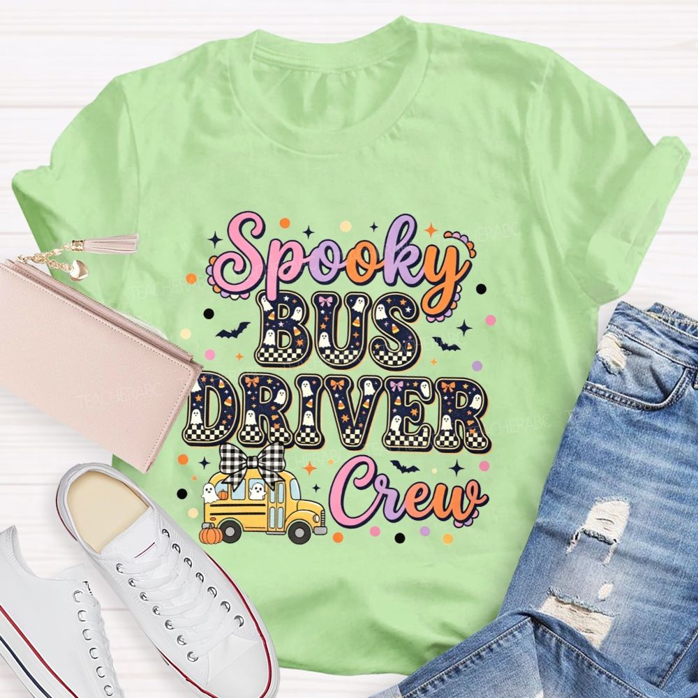 Spooky Bus Driver Crew Halloween T-shirt