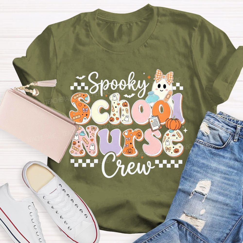 Spooky School Nurse Crew Halloween T-shirt