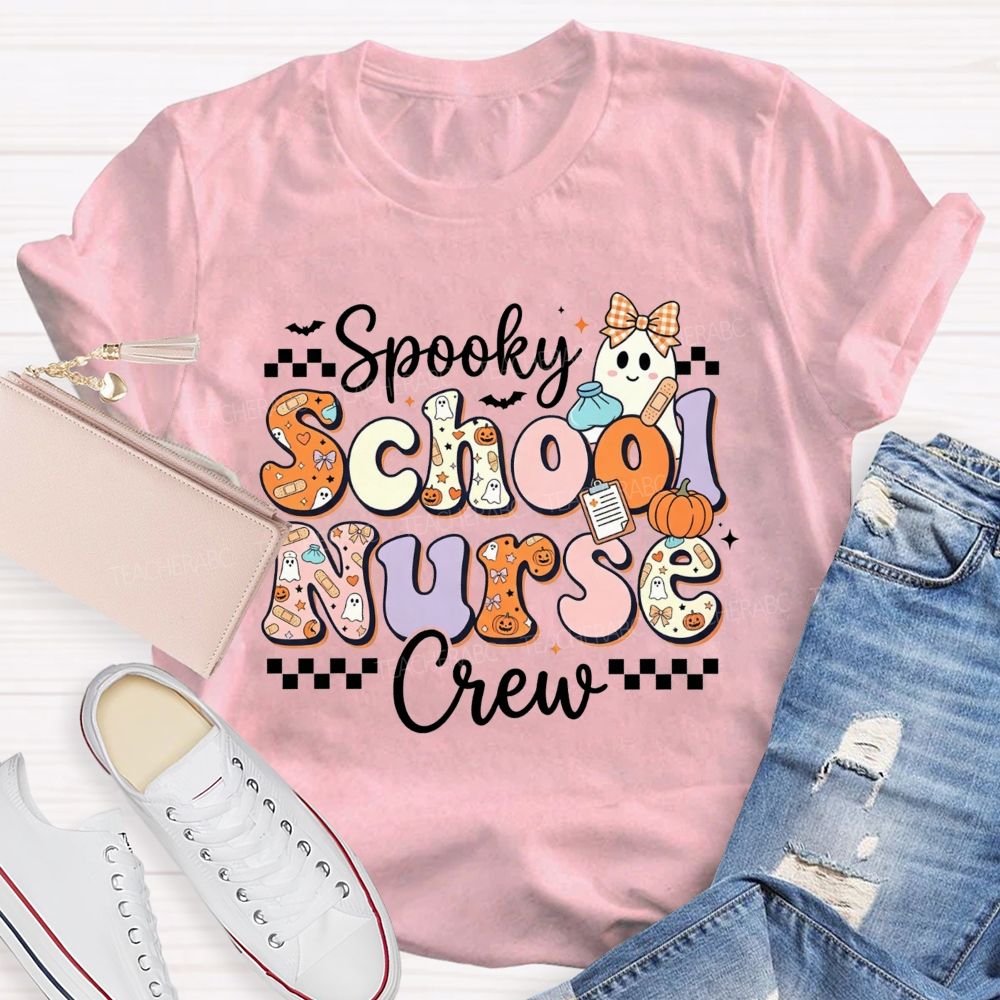 Spooky School Nurse Crew Halloween T-shirt