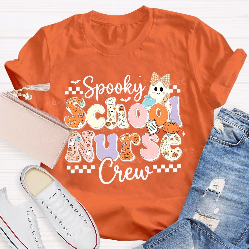 Spooky School Nurse Crew Halloween T-shirt