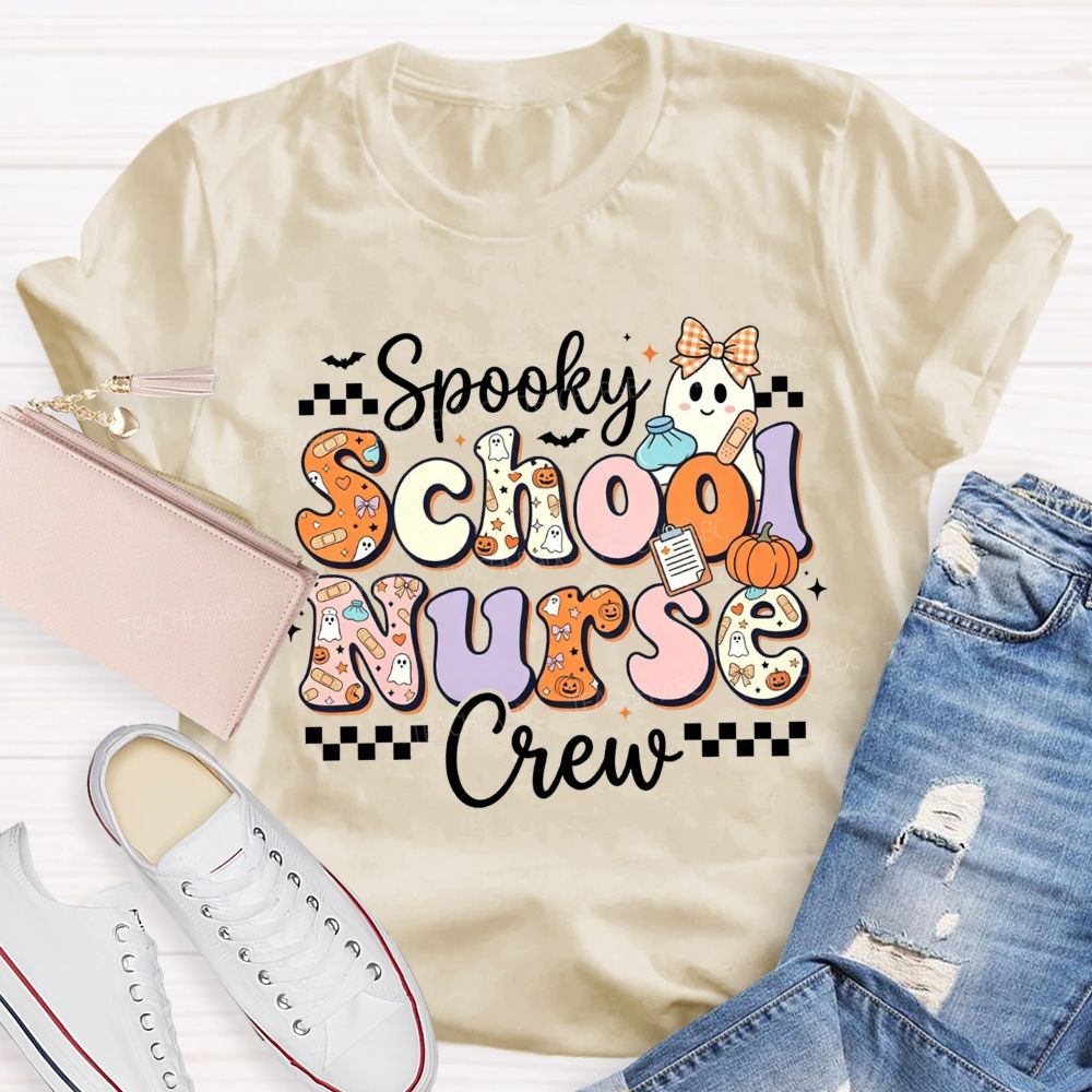 Spooky School Nurse Crew Halloween T-shirt