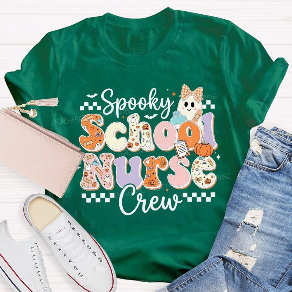 Spooky School Nurse Crew Halloween T-shirt