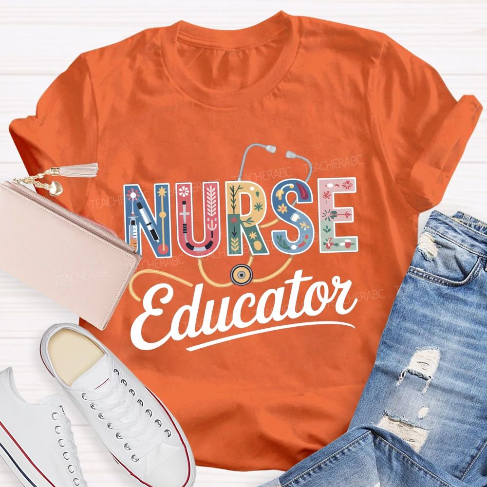 Heart Of A Nurse Mind Of An Educator T-shirt