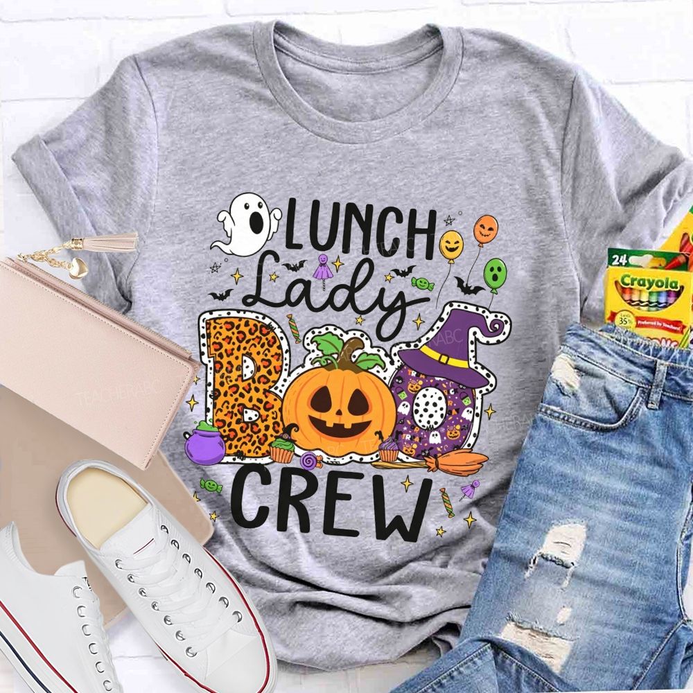Lunch Lady Boo Crew Halloween Squad T-shirt