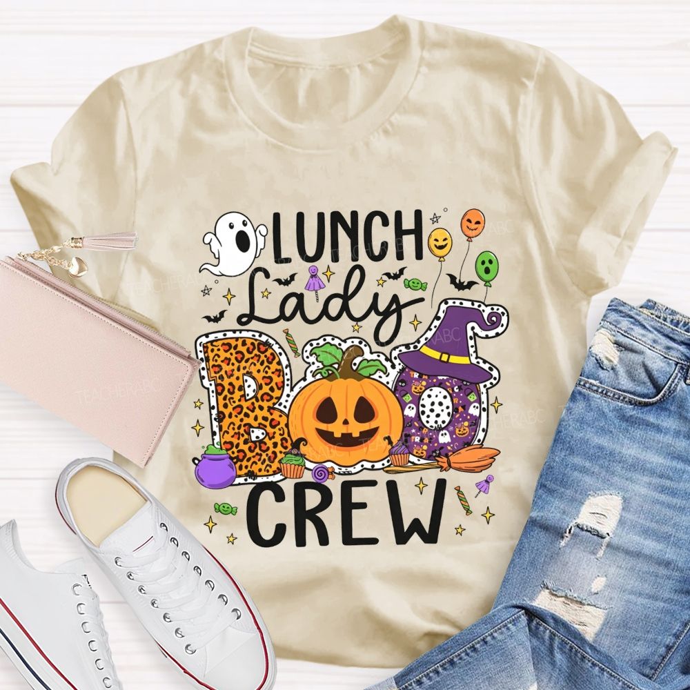 Lunch Lady Boo Crew Halloween Squad T-shirt