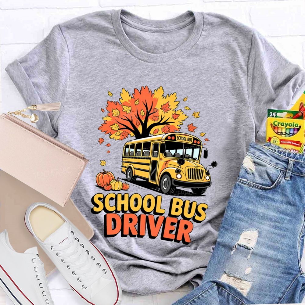 School Bus Driver Fall Autumn Season T-shirt