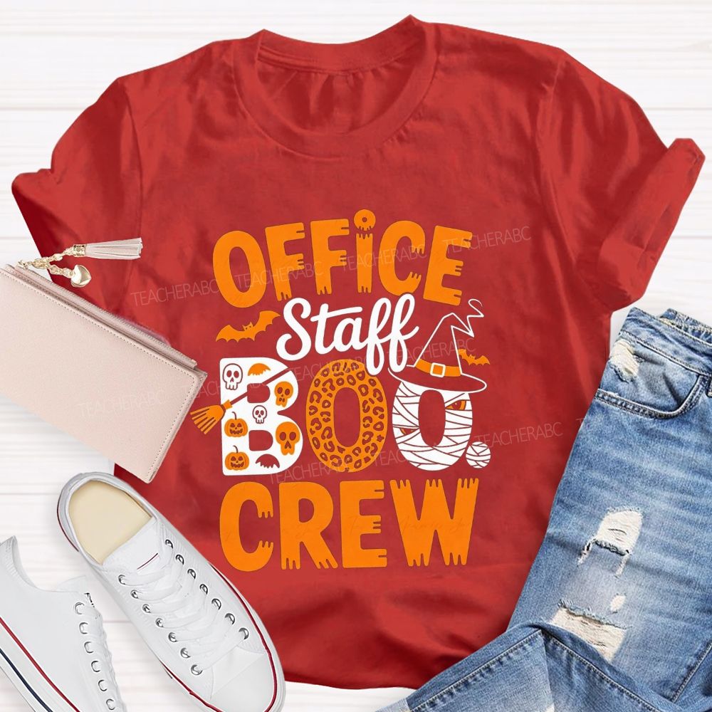 Office Staff Boo Crew Spooky Days At The Office Teacher T-shirt