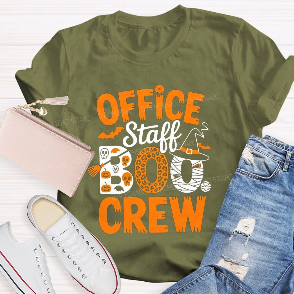 Office Staff Boo Crew Spooky Days At The Office Teacher T-shirt