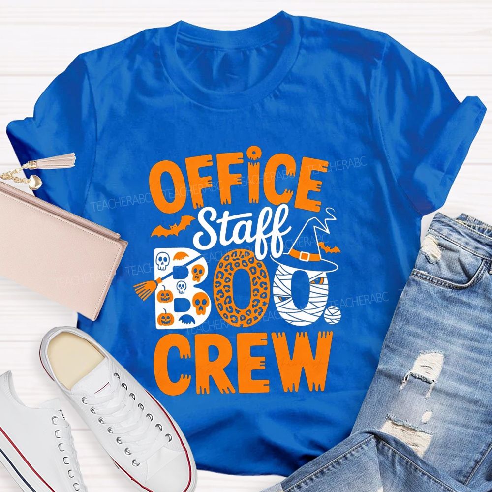 Office Staff Boo Crew Spooky Days At The Office Teacher T-shirt