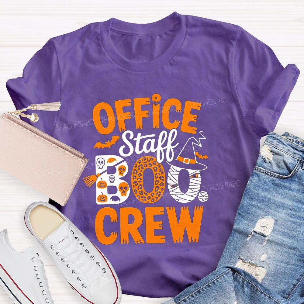 Office Staff Boo Crew Spooky Days At The Office Teacher T-shirt