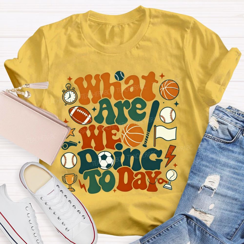What Are We Doing Today Pe Teacher Vibes T-shirt