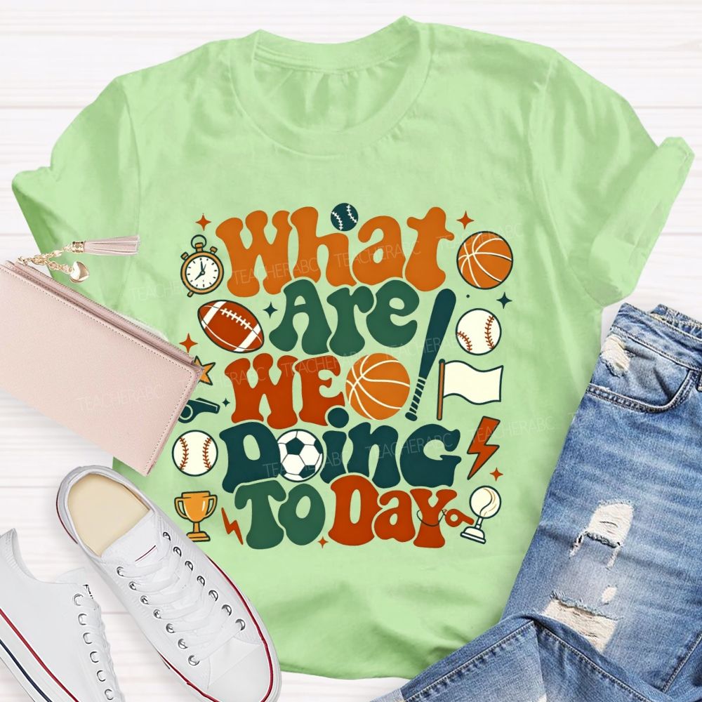What Are We Doing Today Pe Teacher Vibes T-shirt