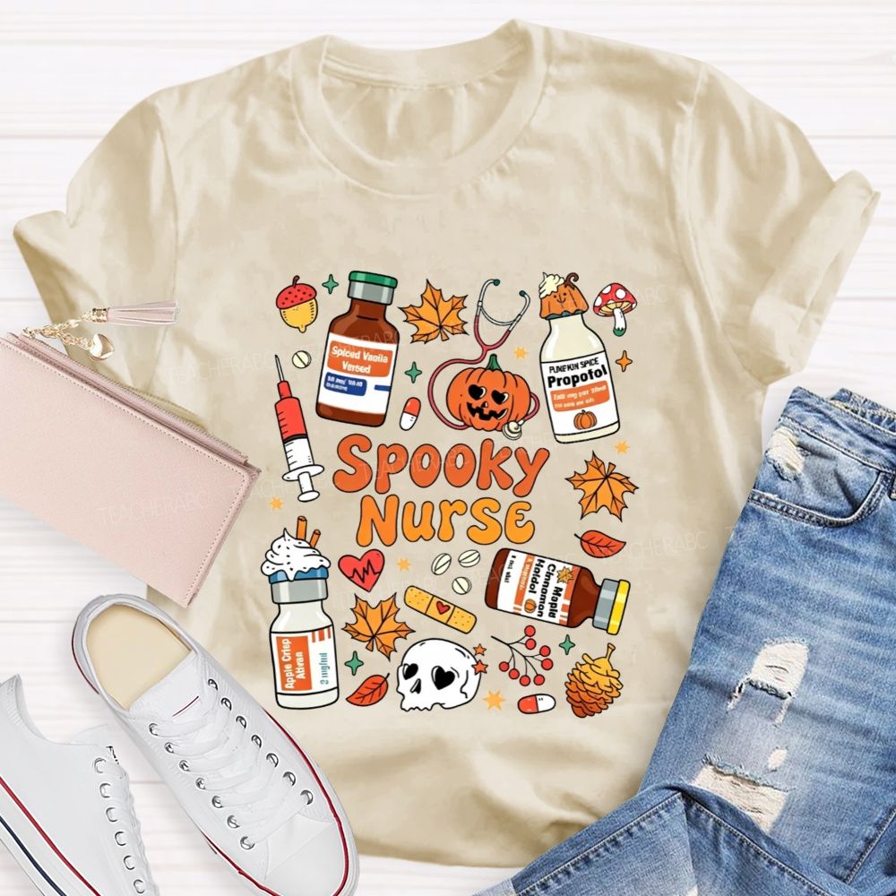 Pooky Nurse Mode Activated For Halloween Teacher T-shirt