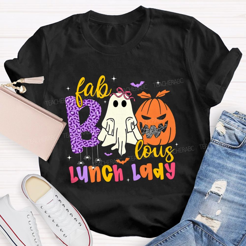 Fabbolous Lunch Lady Spooky Halloween Season T-shirt