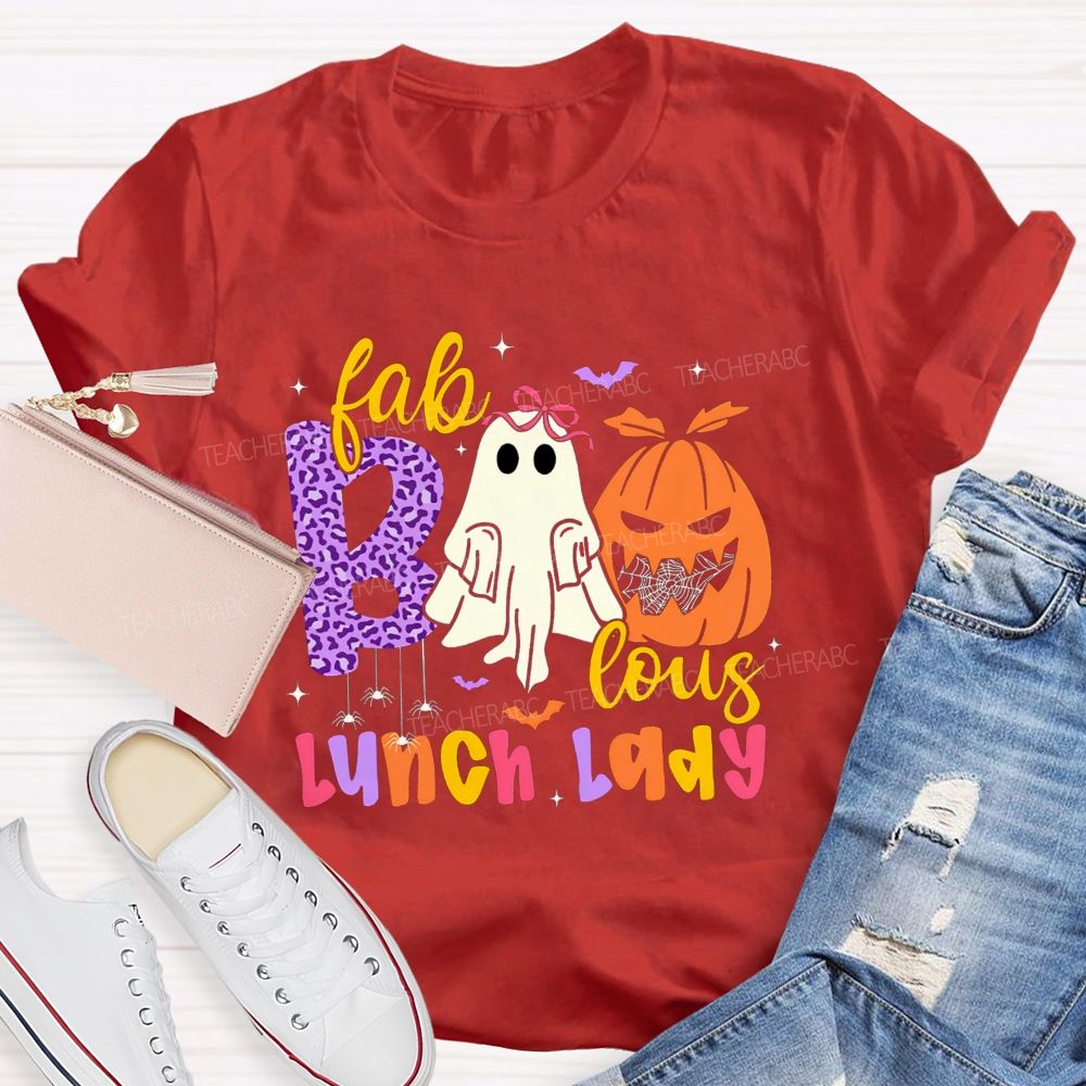 Fabbolous Lunch Lady Spooky Halloween Season T-shirt