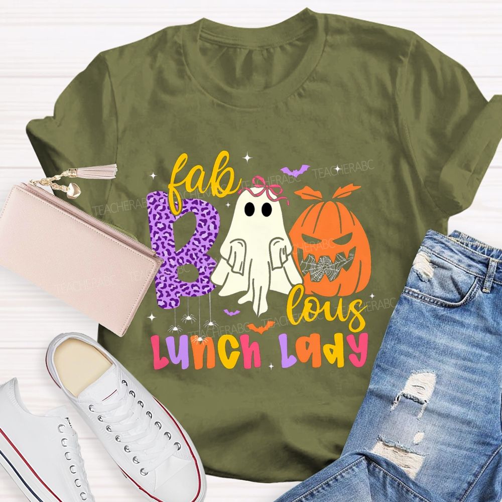 Fabbolous Lunch Lady Spooky Halloween Season T-shirt