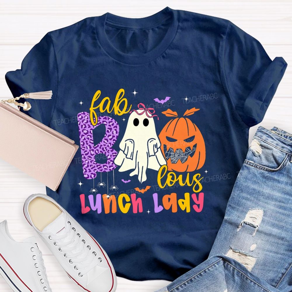Fabbolous Lunch Lady Spooky Halloween Season T-shirt