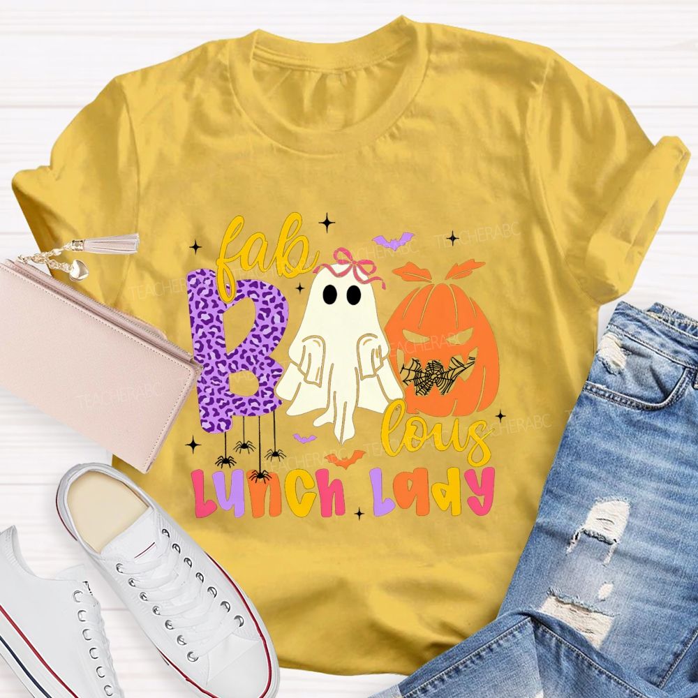 Fabbolous Lunch Lady Spooky Halloween Season T-shirt