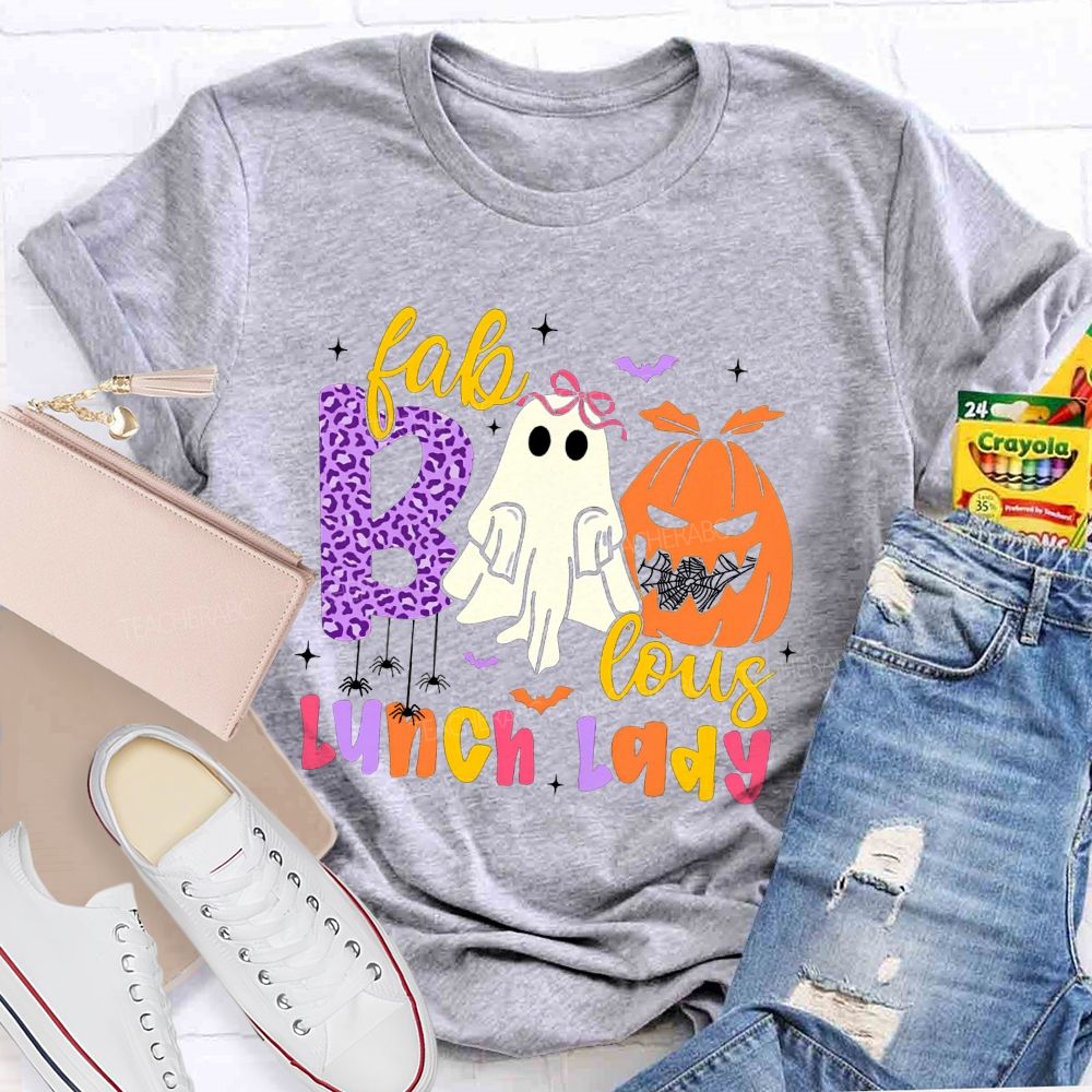 Fabbolous Lunch Lady Spooky Halloween Season T-shirt