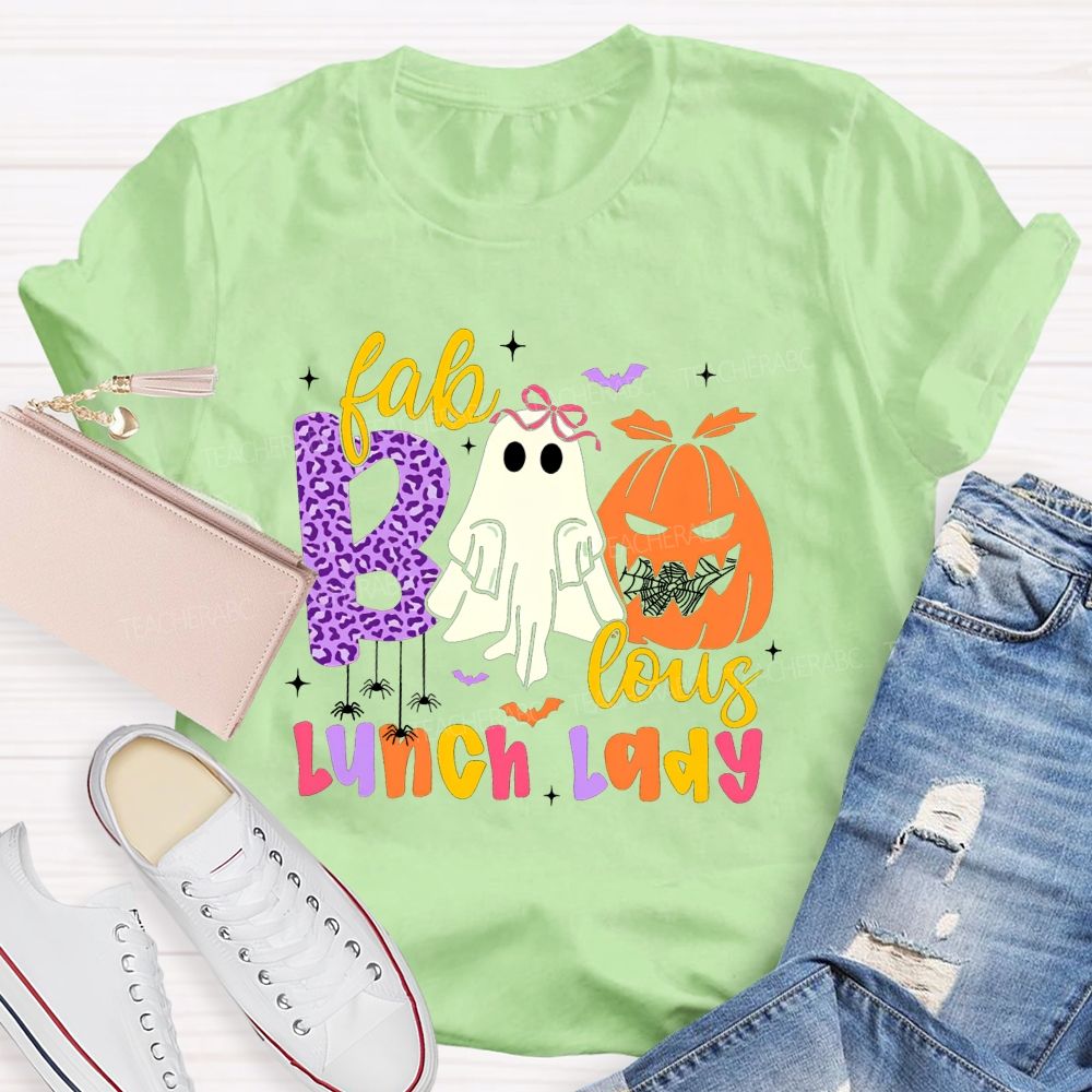 Fabbolous Lunch Lady Spooky Halloween Season T-shirt