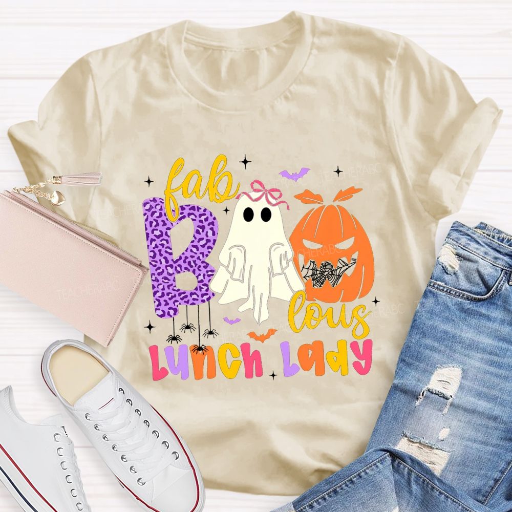 Fabbolous Lunch Lady Spooky Halloween Season T-shirt