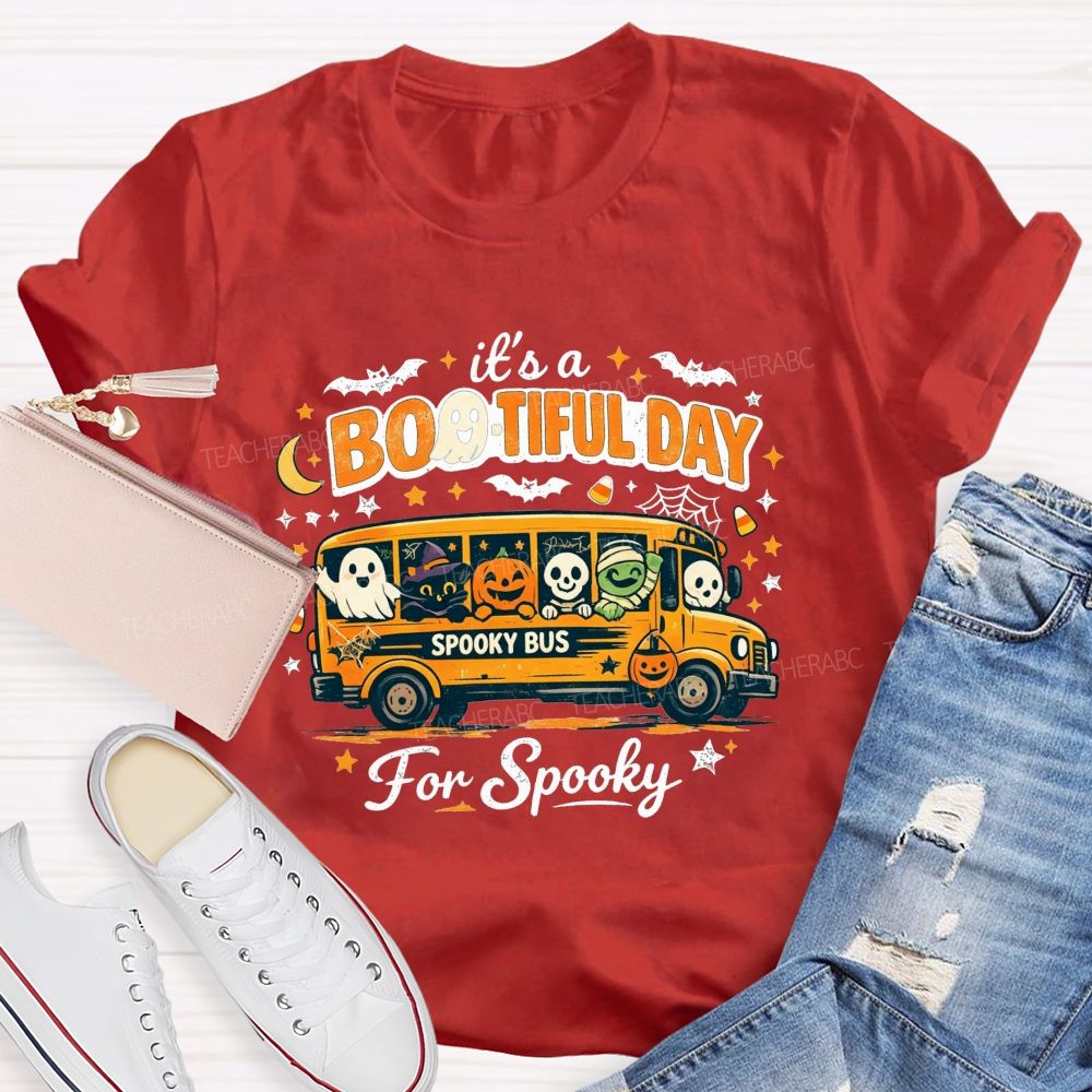 It'S A Bootiful Day For Spooky Shool Bus Driver T-shirt