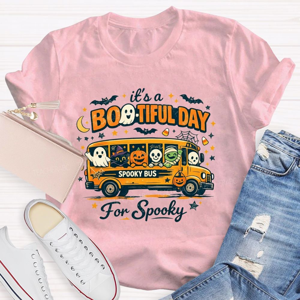 It'S A Bootiful Day For Spooky Shool Bus Driver T-shirt