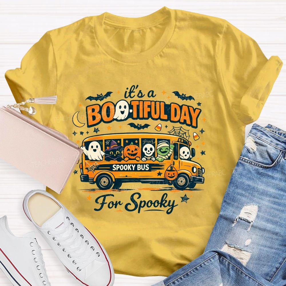 It'S A Bootiful Day For Spooky Shool Bus Driver T-shirt