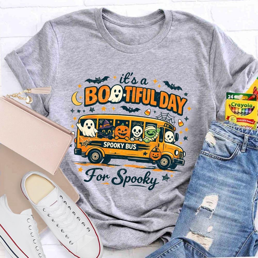 It'S A Bootiful Day For Spooky Shool Bus Driver T-shirt