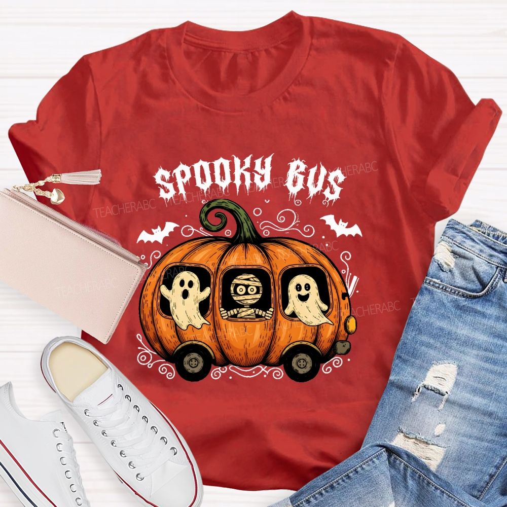 All Aboard The Spooky Pumpkin Bus T-shirt