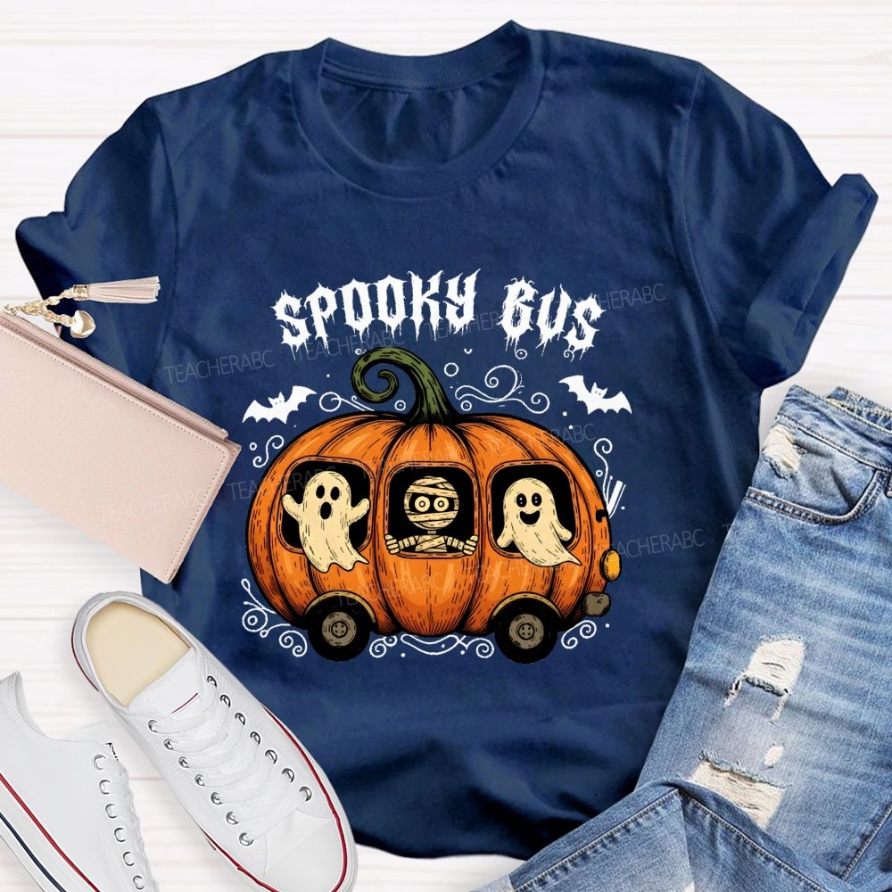 All Aboard The Spooky Pumpkin Bus T-shirt