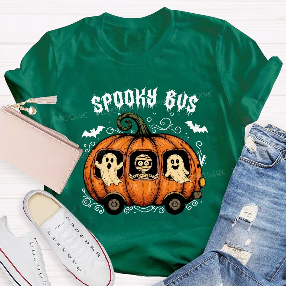 All Aboard The Spooky Pumpkin Bus T-shirt