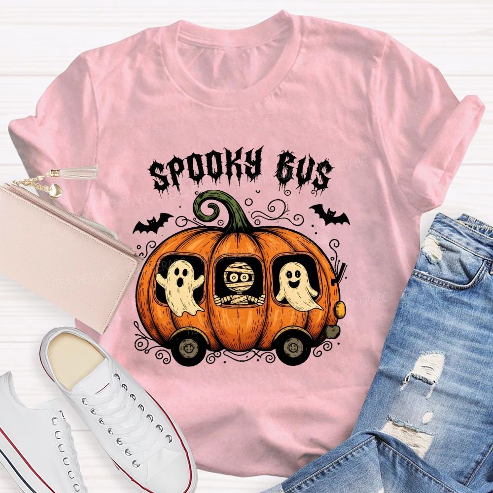 All Aboard The Spooky Pumpkin Bus T-shirt