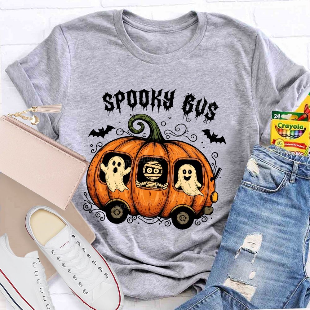 All Aboard The Spooky Pumpkin Bus T-shirt