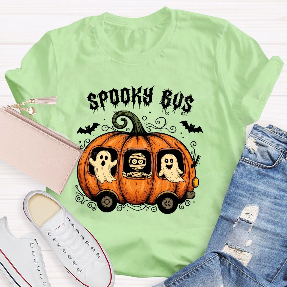 All Aboard The Spooky Pumpkin Bus T-shirt