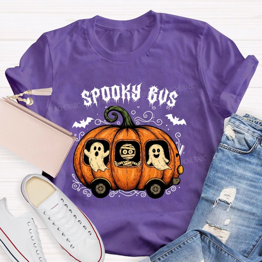 All Aboard The Spooky Pumpkin Bus T-shirt