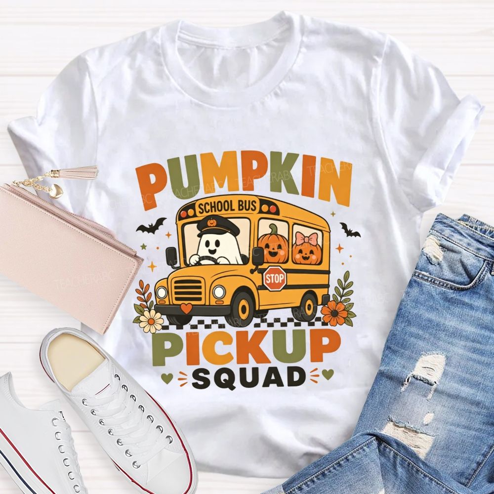 Halloween Pumpkin Pickup Squad Fall Bus Vibes T-shirt