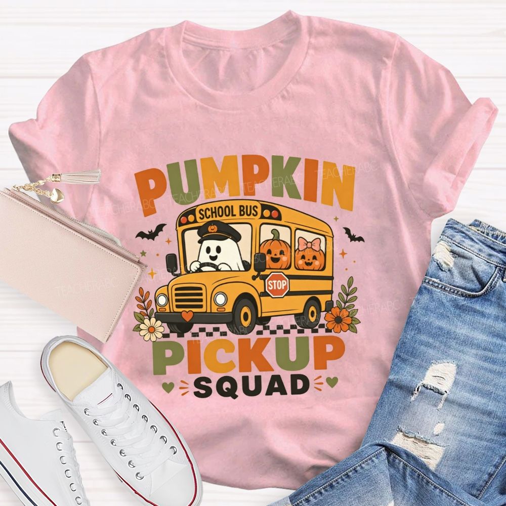 Halloween Pumpkin Pickup Squad Fall Bus Vibes T-shirt